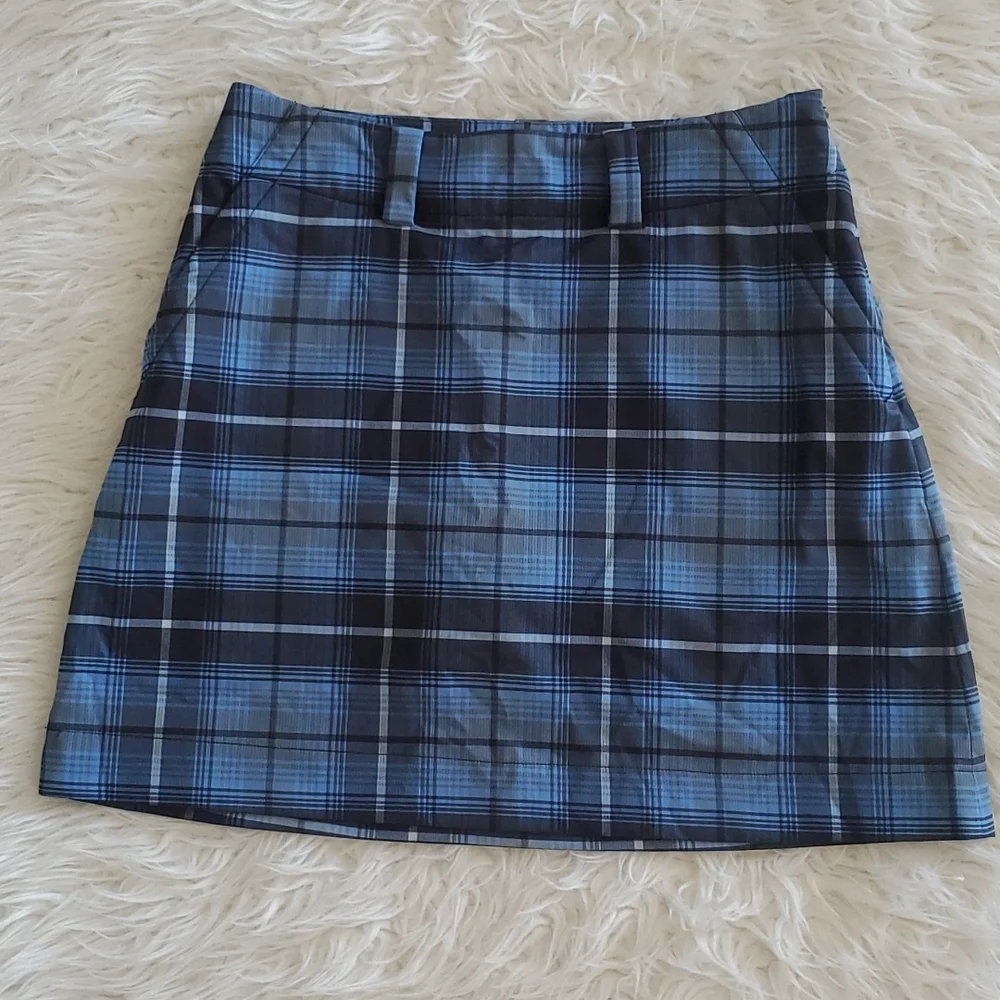 Nike Blue Plaid Skort - Picture 1 of 6